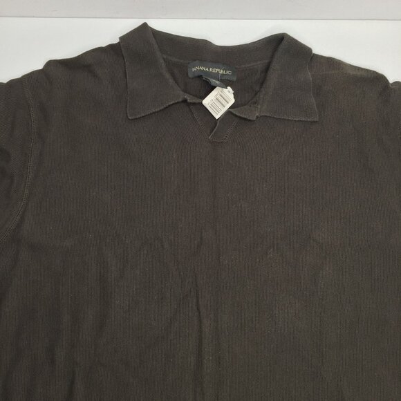 Banana Republic Mens Brown Polo Shirt Short Sleeve Size XL - Picture 1 of 7